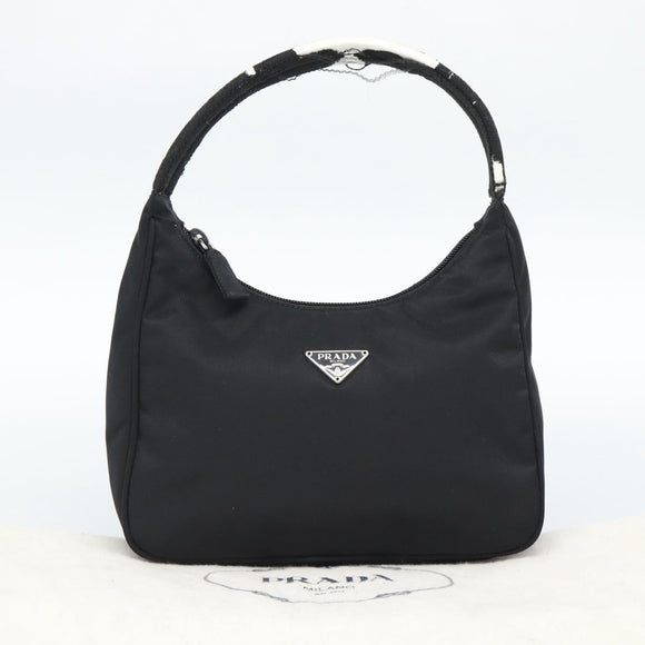 PRADA Pouch Nylon Black Auth 49968
