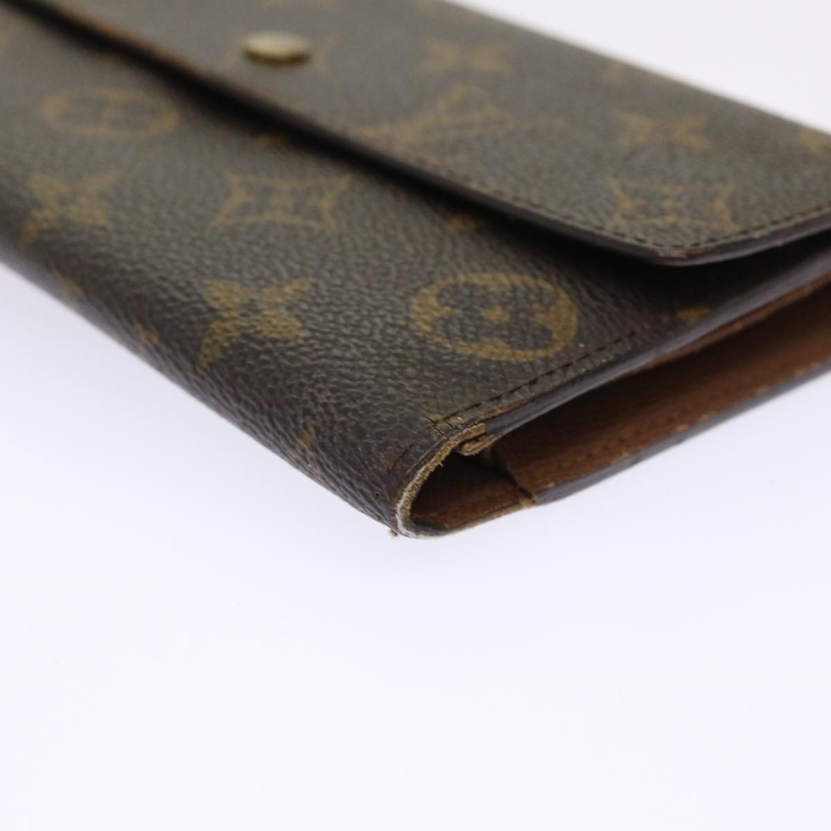 LOUIS VUITTON Monogram Portefeuille International Long Wallet M61217 Auth 49971