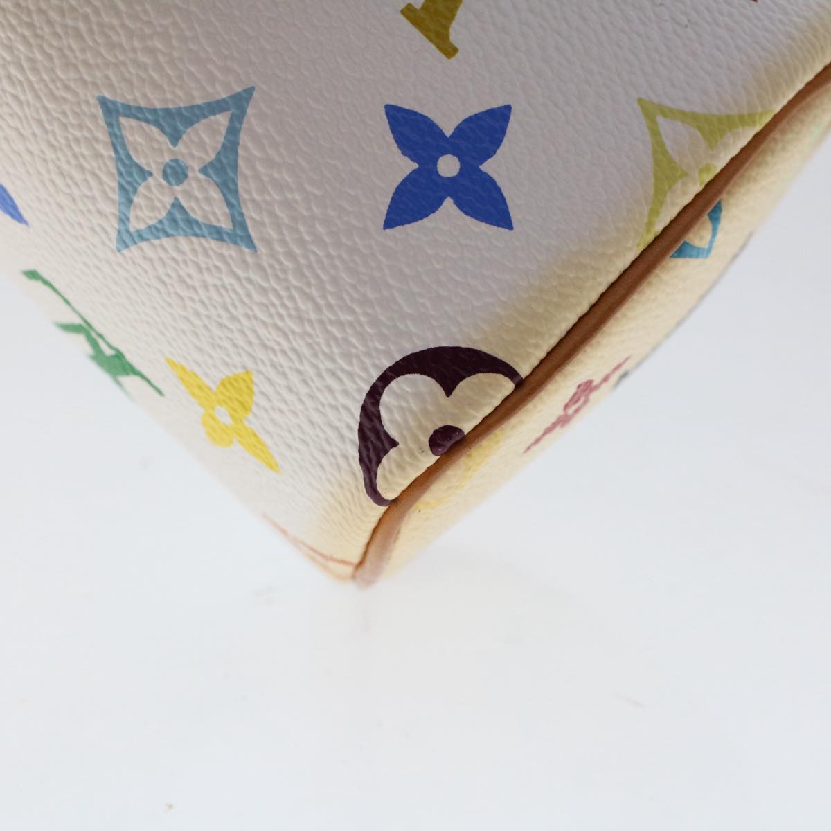 LOUIS VUITTON Monogram Multicolor Mini Speedy Hand Bag White M92645 Auth 49983