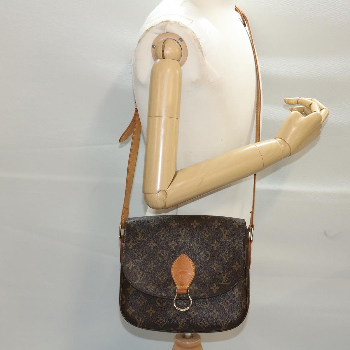 LOUIS VUITTON Monogram Saint Cloud GM Shoulder Bag M51242 LV Auth 50029