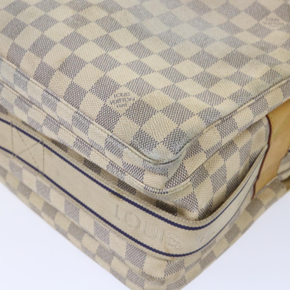 LOUIS VUITTON Damier Azur Naviglio Shoulder Bag N51189 LV Auth 50038