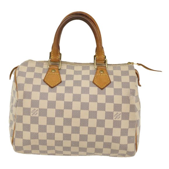 LOUIS VUITTON Damier Azur Speedy 25 Hand Bag N41534 LV Auth 50040