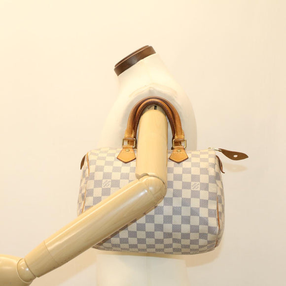 LOUIS VUITTON Damier Azur Speedy 25 Hand Bag N41534 LV Auth 50040