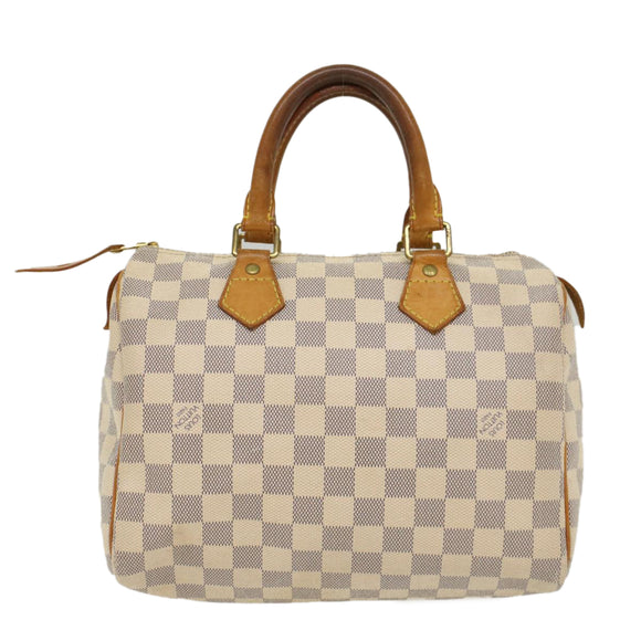 LOUIS VUITTON Damier Azur Speedy 25 Hand Bag N41534 LV Auth 50040