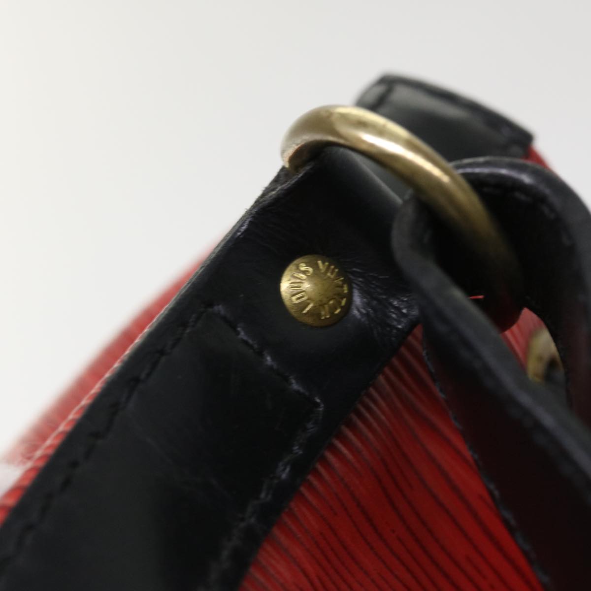 LOUIS VUITTON Epi Petit Noe Shoulder Bag Bicolor Black Red M44172 LV Auth 50067