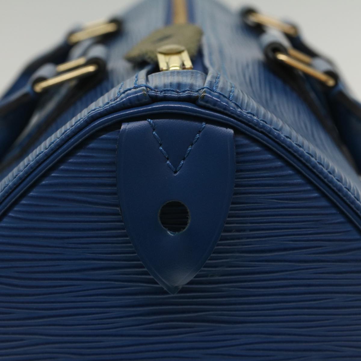 LOUIS VUITTON Epi Speedy 25 Hand Bag Toledo Blue M43015 LV Auth 50088