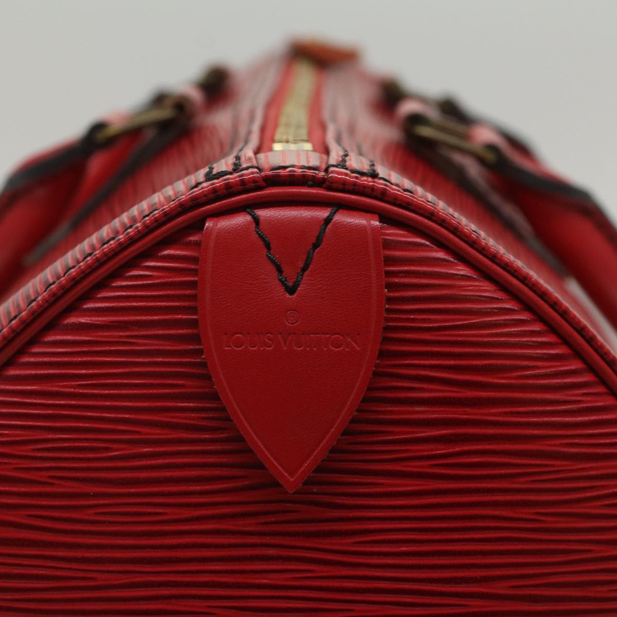 LOUIS VUITTON Epi Speedy 35 Hand Bag Castilian Red M42997 LV Auth 50091