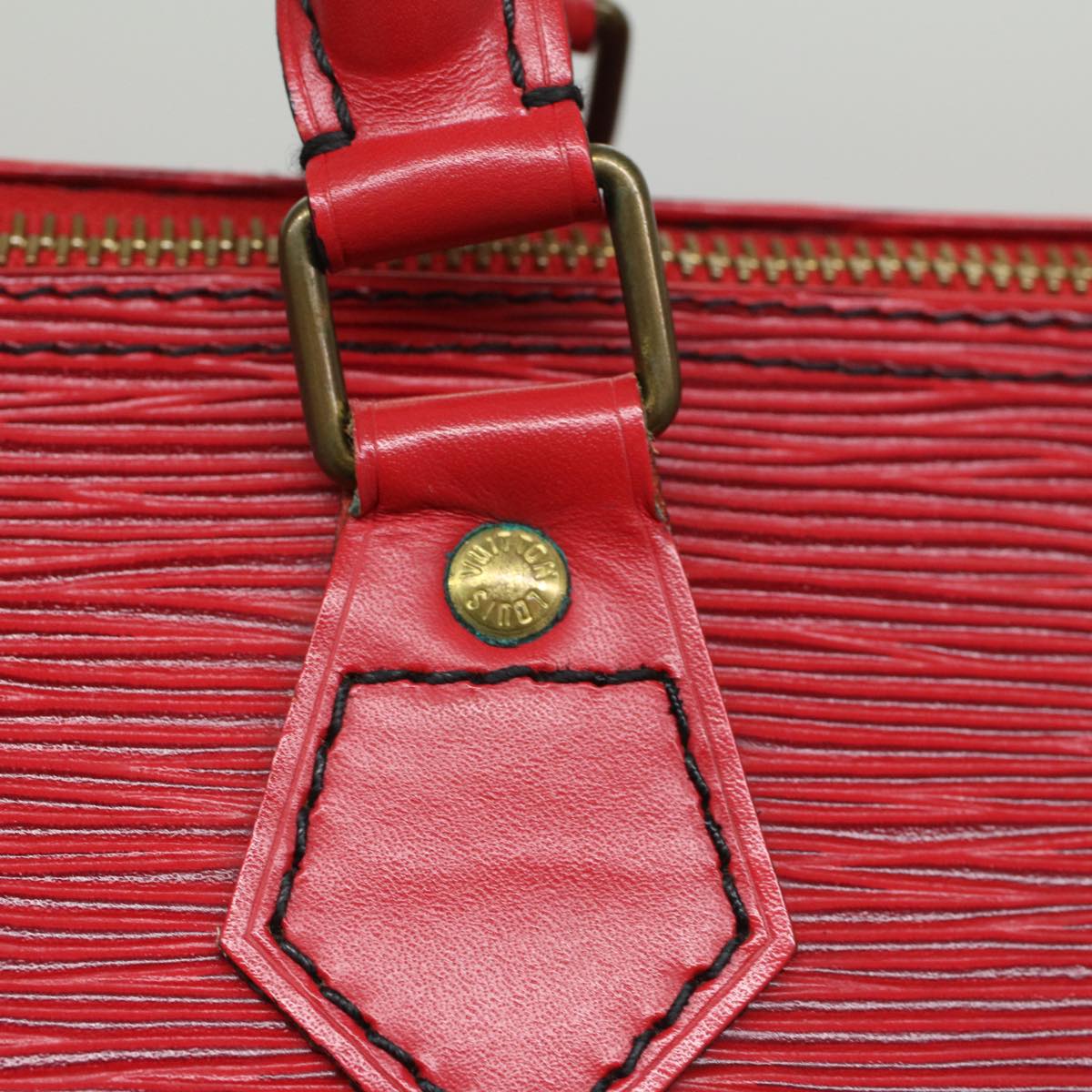 LOUIS VUITTON Epi Speedy 35 Hand Bag Castilian Red M42997 LV Auth 50091