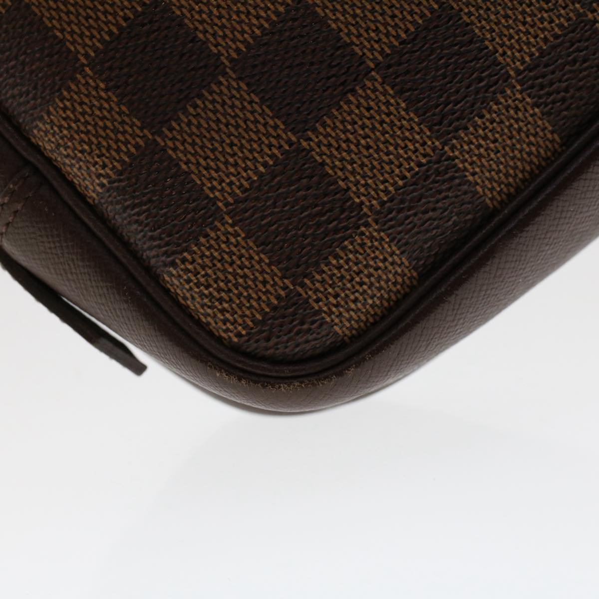 LOUIS VUITTON Damier Ebene Trousse Toilette Clutch Bag N47623 LV Auth 50118