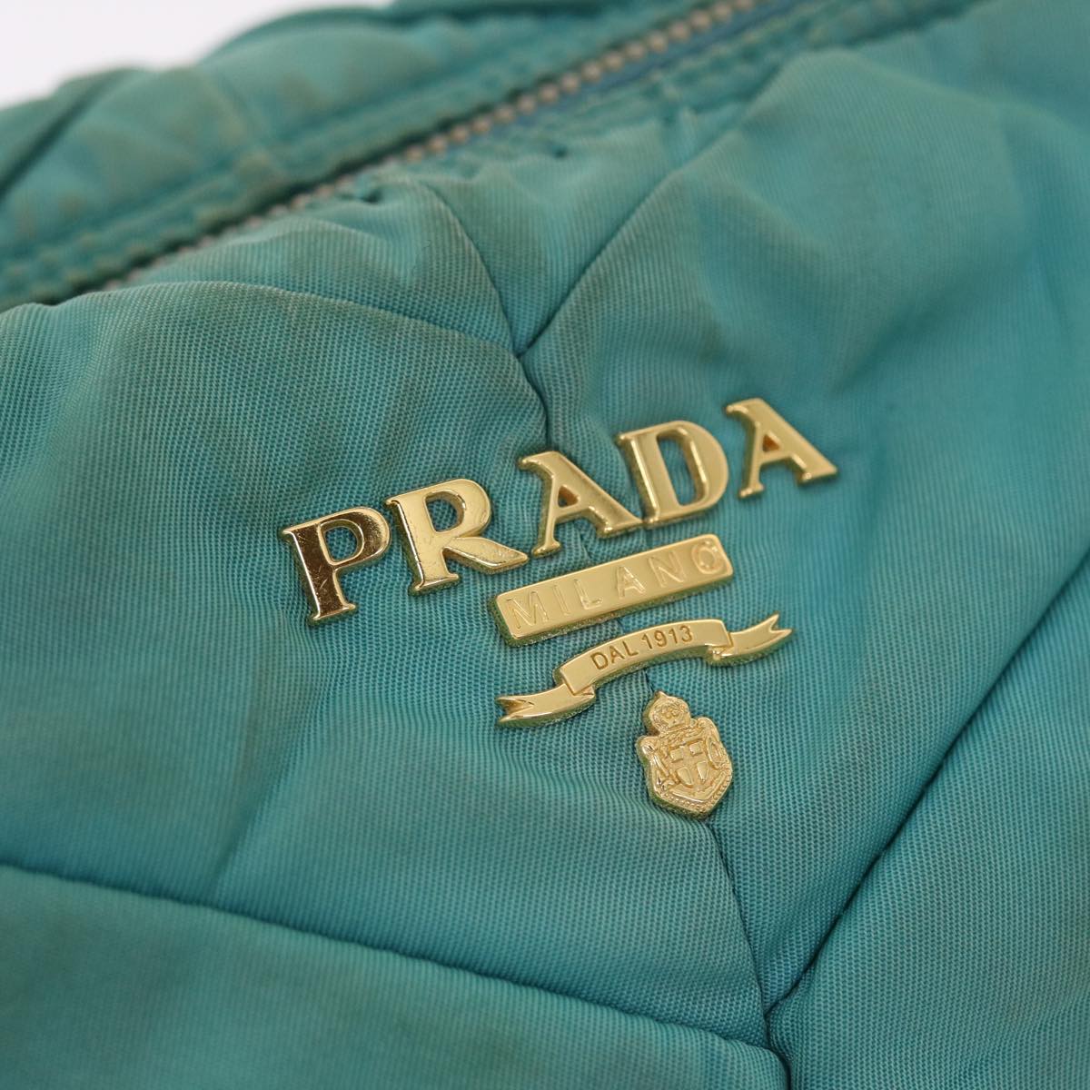 PRADA Shoulder Bag Nylon Light Blue Auth 50150