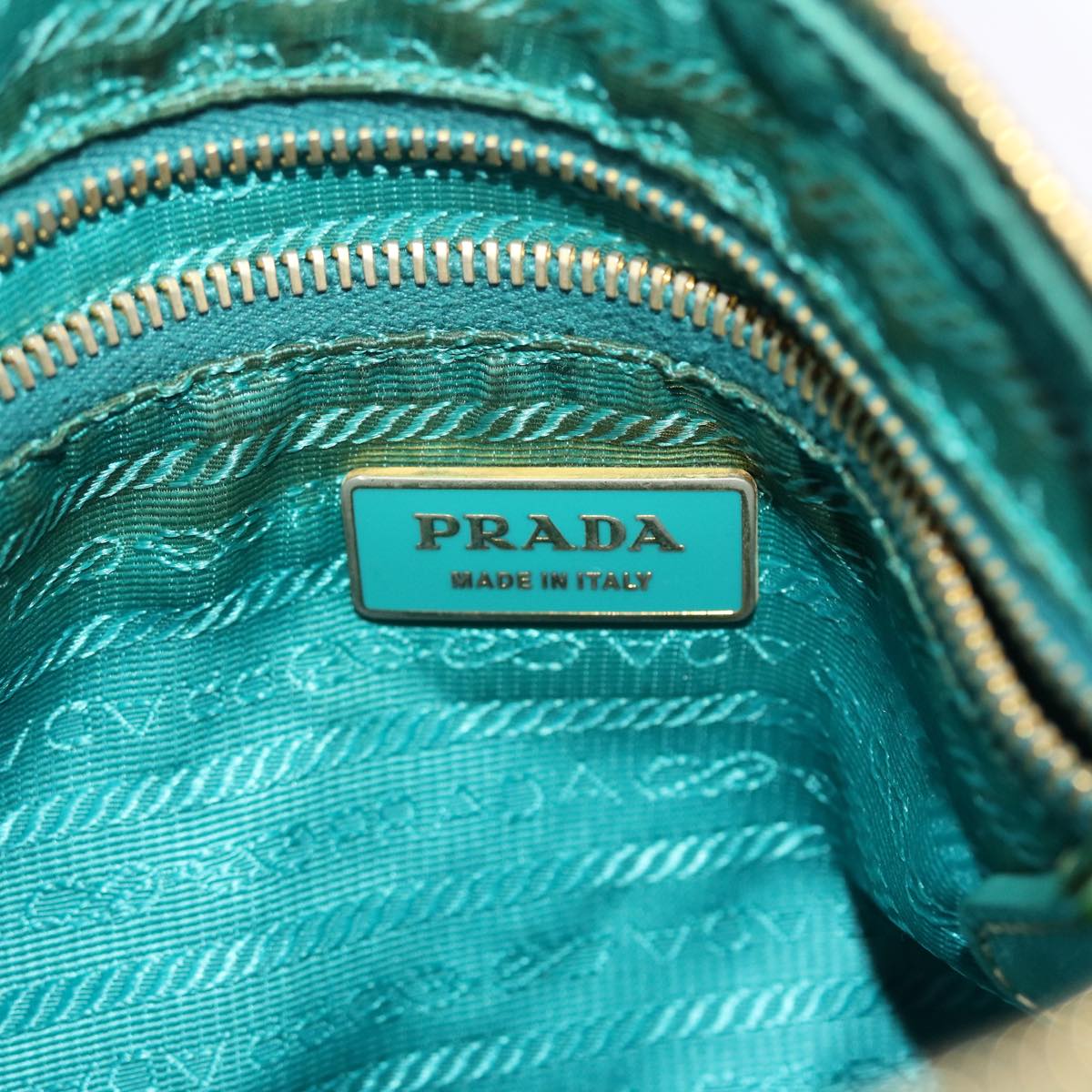 PRADA Shoulder Bag Nylon Light Blue Auth 50150