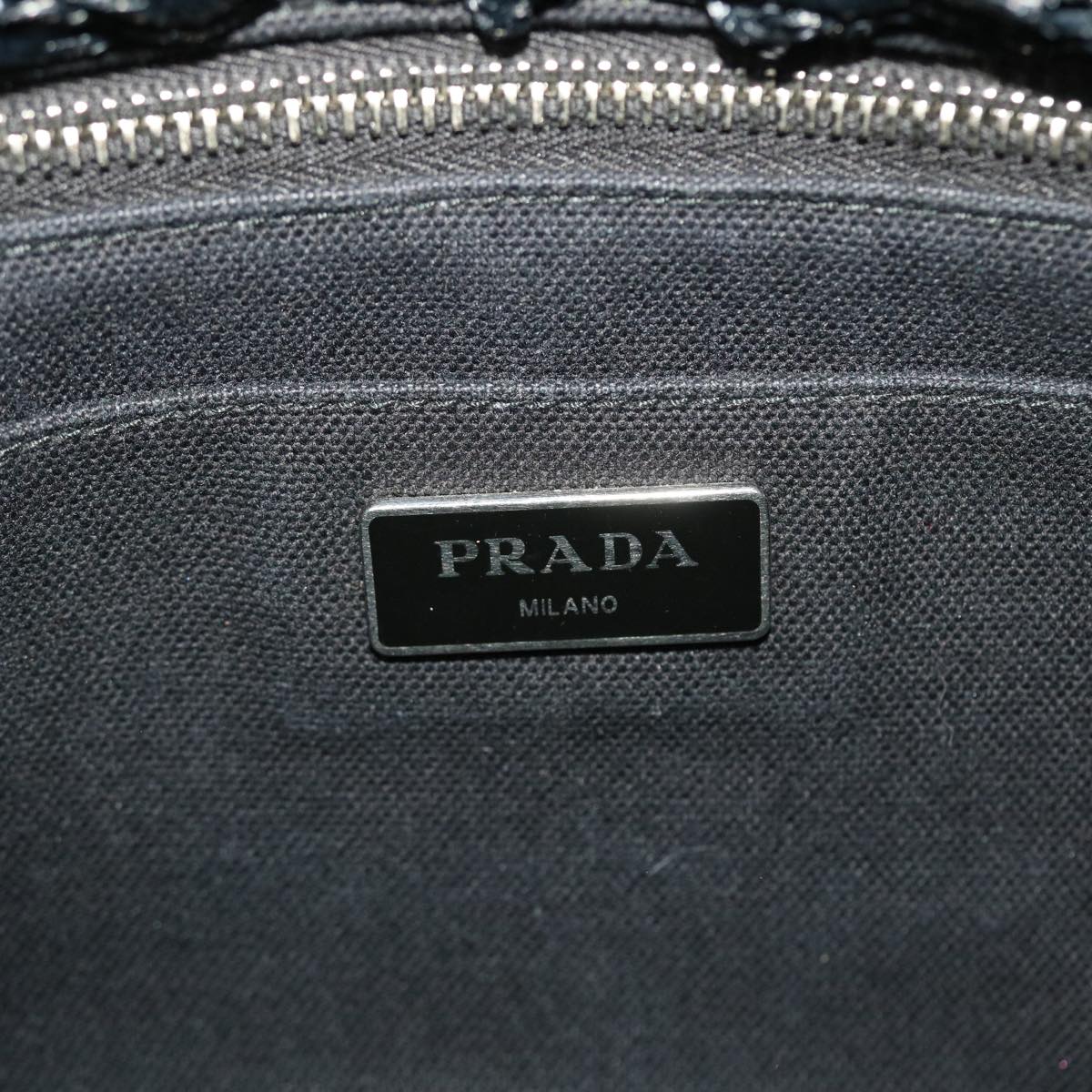 PRADA Hand Bag Raffia 2way Brown Orange Auth 50155