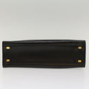 CELINE Hand Bag Leather Black Auth 50187-5