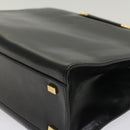 CELINE Hand Bag Leather Black Auth 50187-15