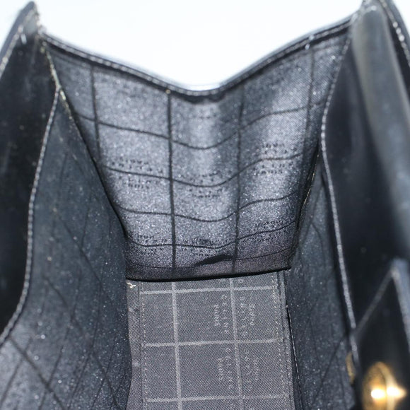 CELINE Hand Bag Leather Black Auth 50187