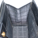 CELINE Hand Bag Leather Black Auth 50187-18