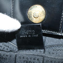 CELINE Hand Bag Leather Black Auth 50187-12