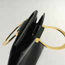 CELINE Hand Bag Leather Black Auth 50187-6