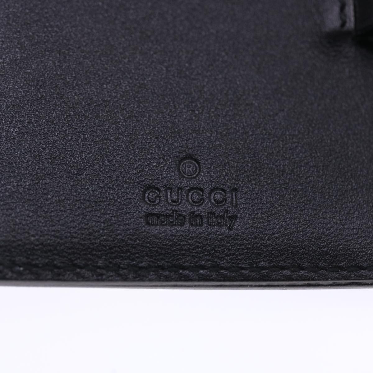 GUCCI Planner Leather Black Auth 50288