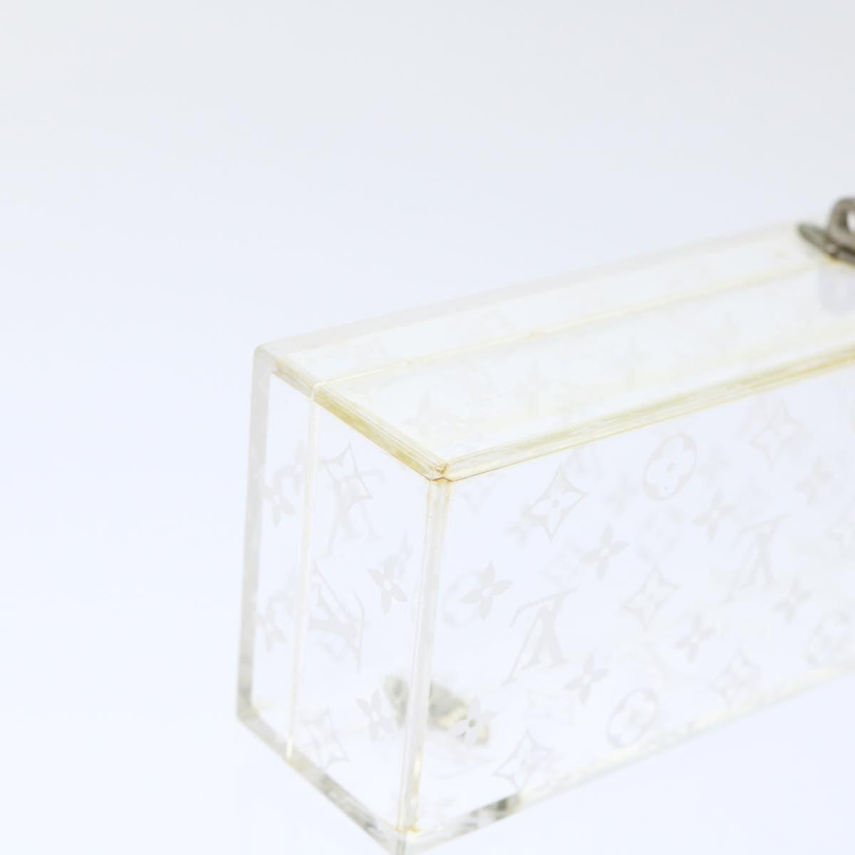 LOUIS VUITTON Monogram Aroma Candle Case Plastic VIP Limited Clear LV Auth 50320