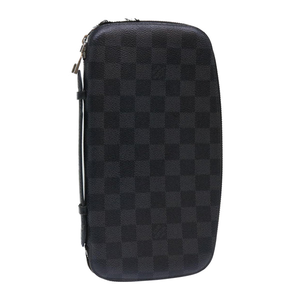 LOUIS VUITTON Damier Graphite Organizer Atoll Reiseetui N48255 LV Auth 50337