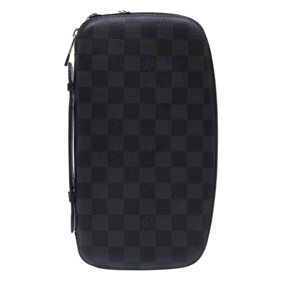 LOUIS VUITTON Damier Graphite Organizer Atoll Reiseetui N48255 LV Auth 50337