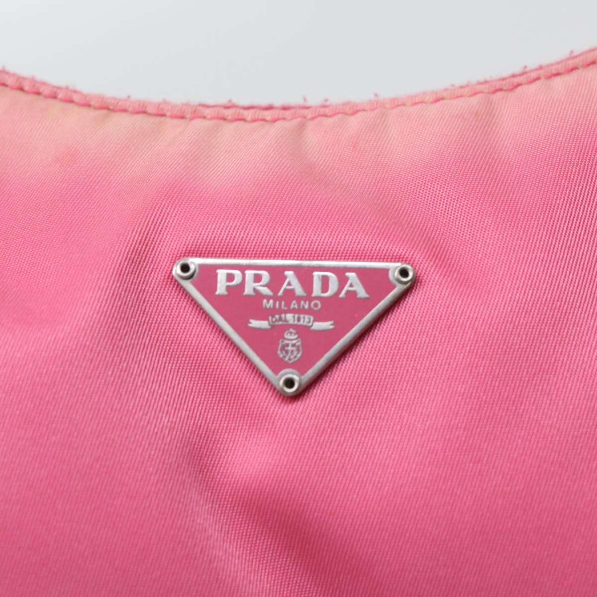 PRADA Accessory Pouch Nylon Pink Auth 50399
