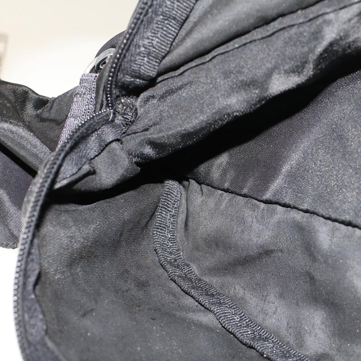 PRADA Waist bag Nylon Black Auth 50563