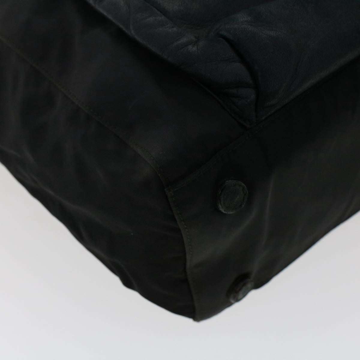 PRADA Tote Bag Nylon Black Auth 50582