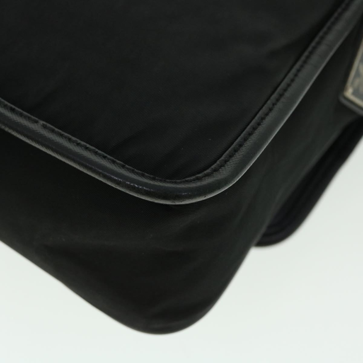 PRADA Shoulder Bag Nylon Black Auth 50587