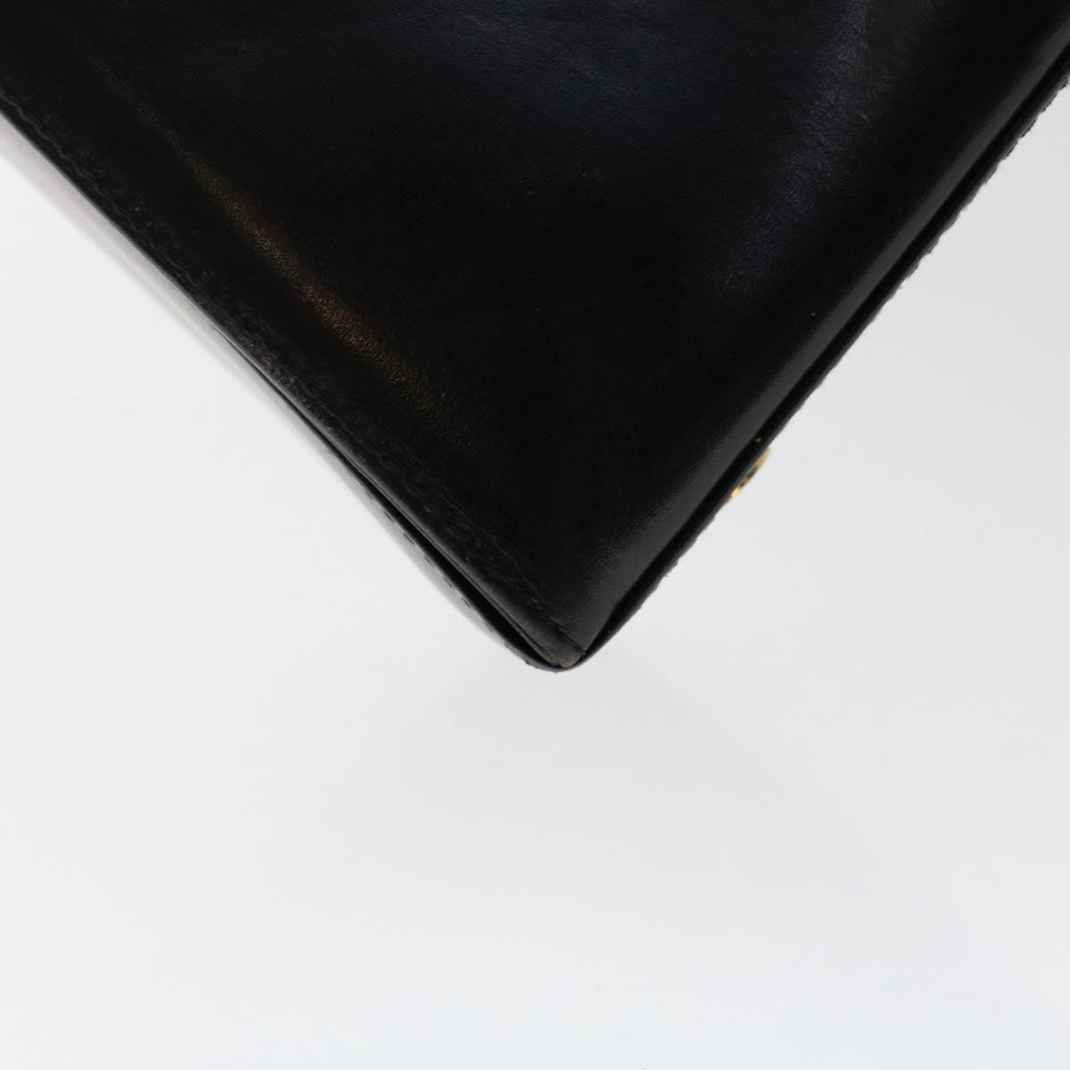 Salvatore Ferragamo Gancini Shoulder Bag Leather 2way Black Auth 50629