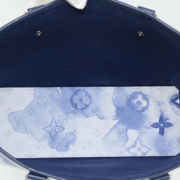 LOUIS VUITTON Monogram Water Color Weekend Tote PM Bag Blue M45756 Auth 50808S