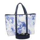 LOUIS VUITTON Monogram Water Color Weekend Tote PM Bag Blue M45756 Auth 50808S-1