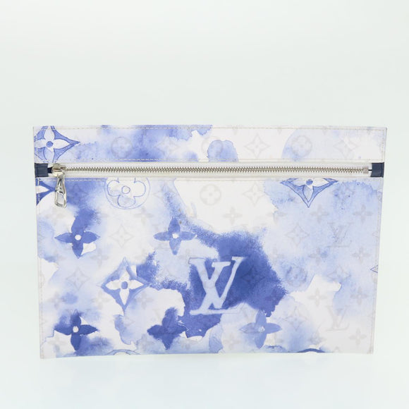 LOUIS VUITTON Monogram Water Color Weekend Tote PM Bag Blue M45756 Auth 50808S