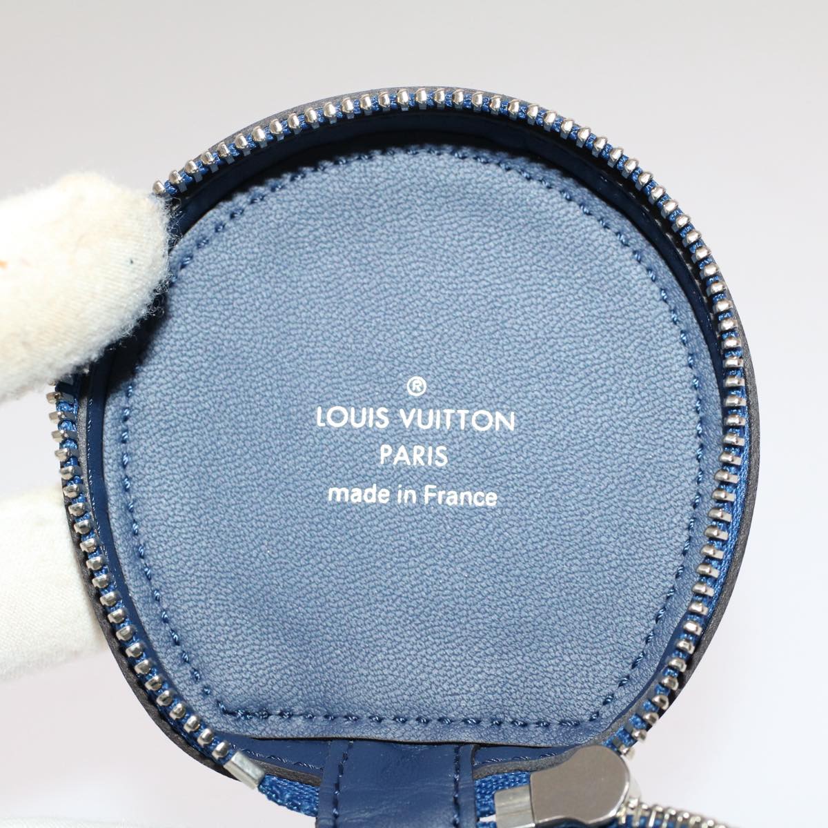 LOUIS VUITTON Monogram Escal Earphone Case Blue GI0491 LV Auth 50809A