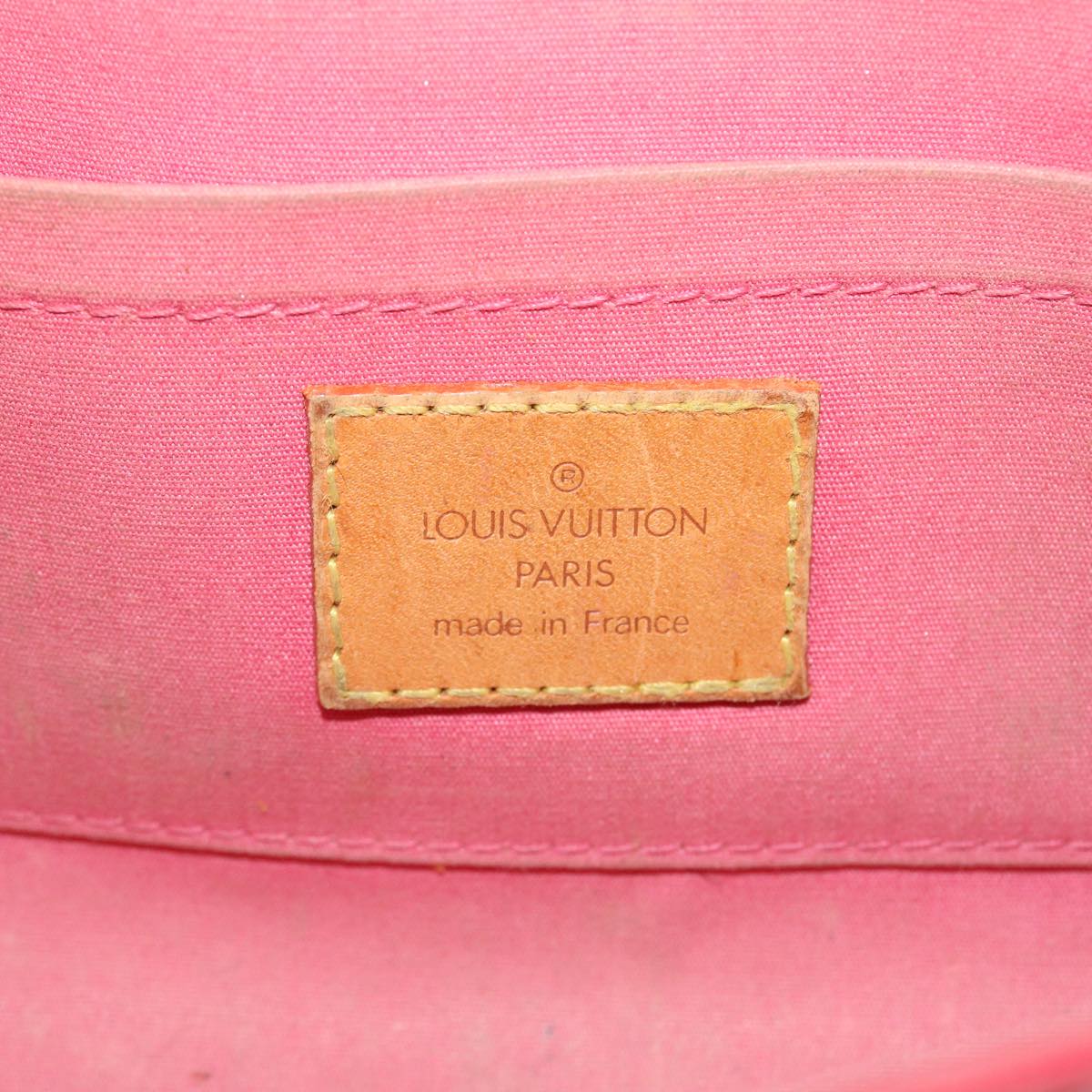 LOUIS VUITTON Monogram Vernis Malibu Street Shoulder Bag Pink M9150F Auth 50906