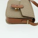 CELINE Macadam Canvas Shoulder Bag Canvas Leather Beige Brown Auth 51028-4