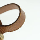 CELINE Macadam Canvas Shoulder Bag Canvas Leather Beige Brown Auth 51028-8