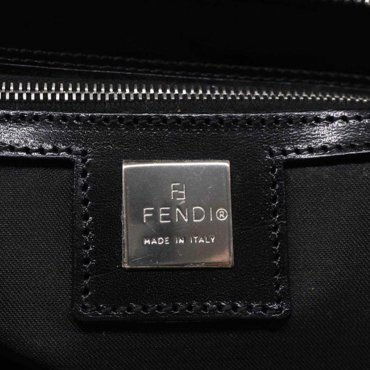 FENDI Zucca Canvas Shoulder Bag Black Auth 51038