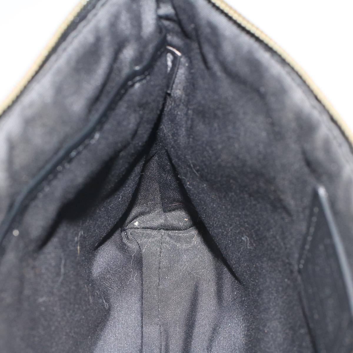 Coach Signature Canvas Clutch Bag PVC Leather Beige Auth 51057