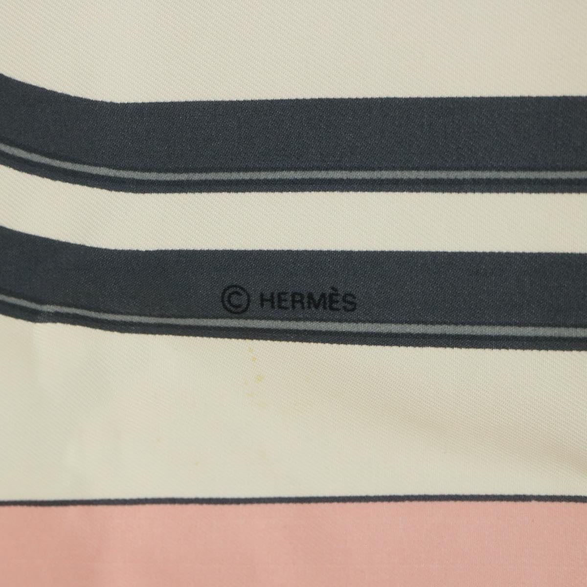 HERMES Carre 90 BRIDES de GALA Scarf Silk Pink White Auth 51094