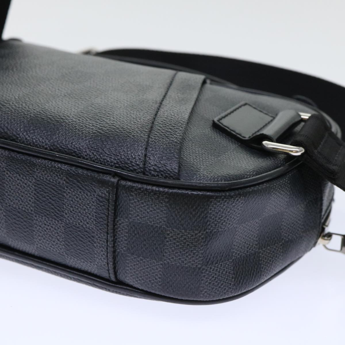 LOUIS VUITTON Damier Graphite Ambreil Shoulder Bag N41289 LV Auth 51125