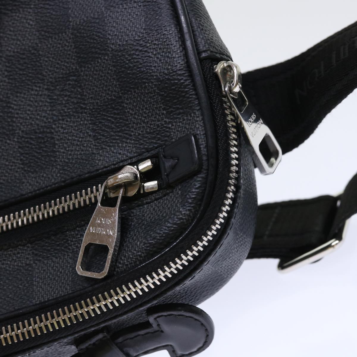 LOUIS VUITTON Damier Graphite Ambreil Shoulder Bag N41289 LV Auth 51125