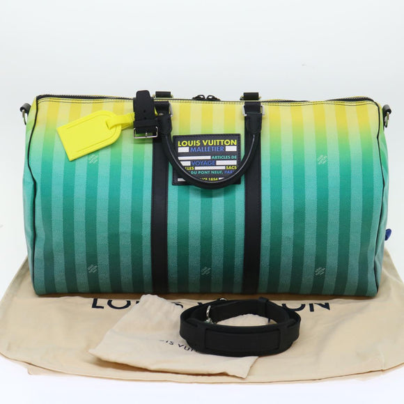 LOUIS VUITTON Damier Stripe Gradation Keepall Bandouliere 50 M59912 Auth 51138SM