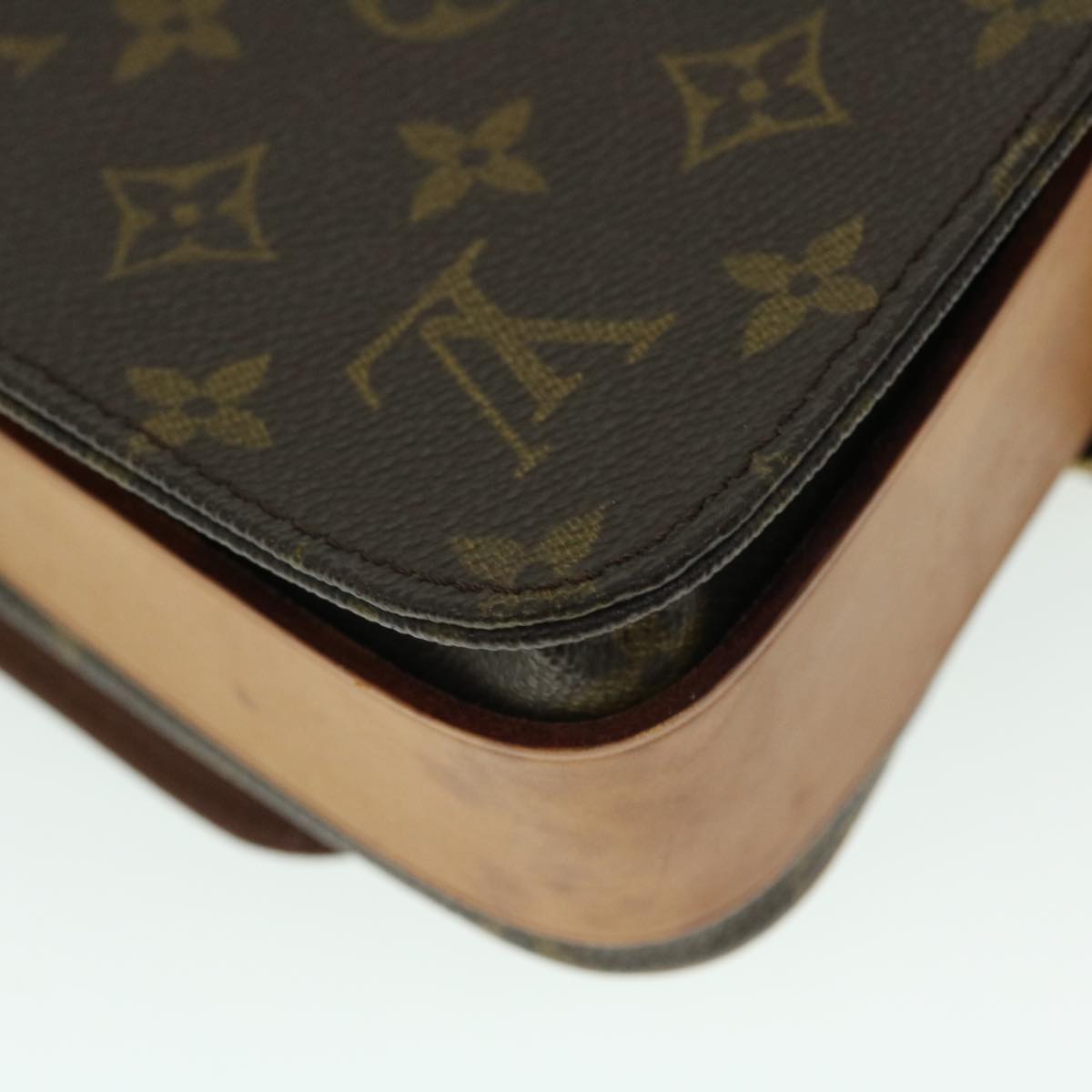 LOUIS VUITTON Monogram Cartouchiere MM Shoulder Bag M51253 LV Auth 51166