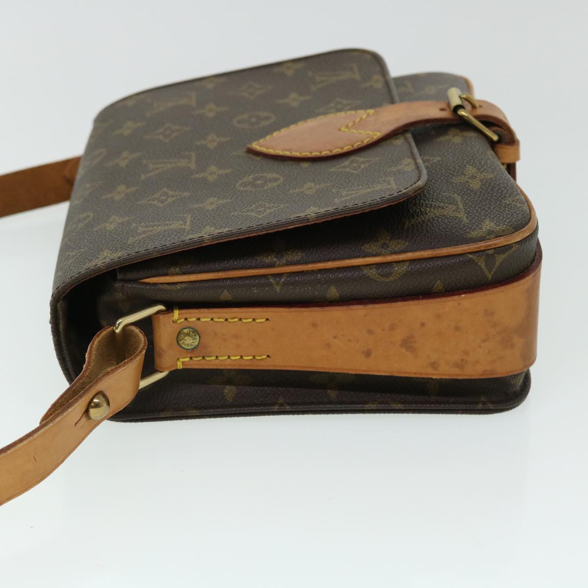 LOUIS VUITTON Monogram Cartouchiere MM Shoulder Bag M51253 LV Auth 51166