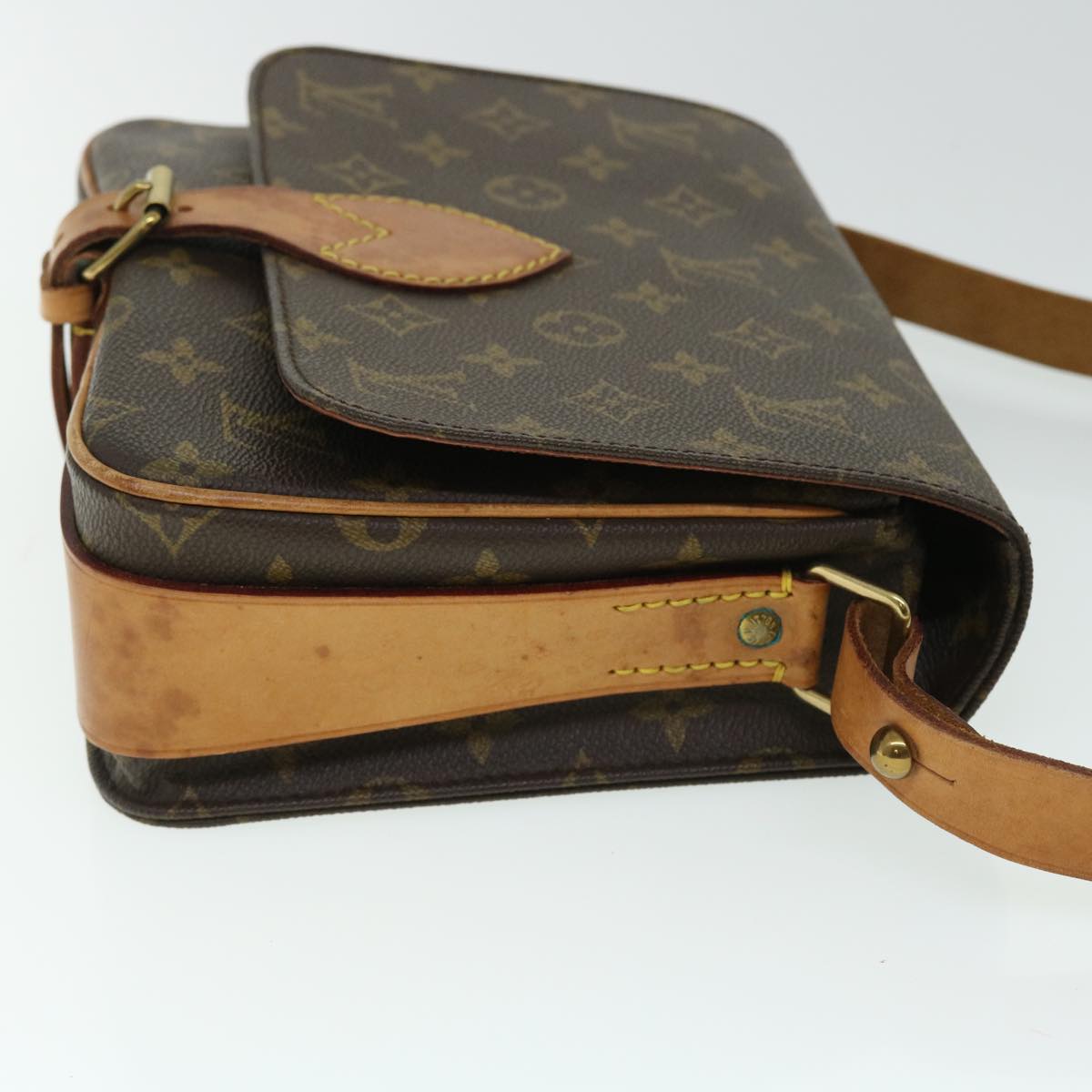 LOUIS VUITTON Monogram Cartouchiere MM Shoulder Bag M51253 LV Auth 51166