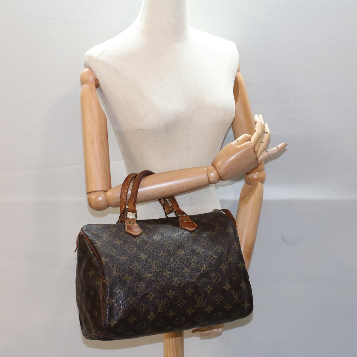 LOUIS VUITTON Monogram Speedy 30 Hand Bag M41526 LV Auth 51177