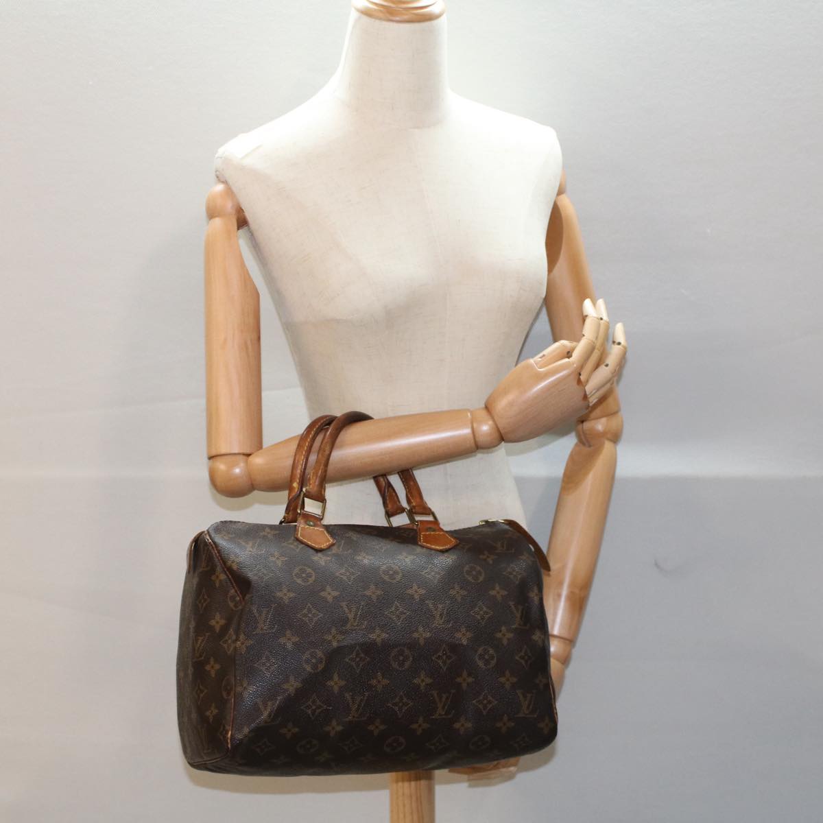 LOUIS VUITTON Monogram Speedy 30 Hand Bag M41526 LV Auth 51183