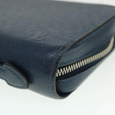 LOUIS VUITTON Taiga Zippy XL Geldbörse Blue Marine M44276 LV Auth 51249-16